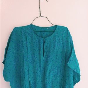 Silk vintage blue dress